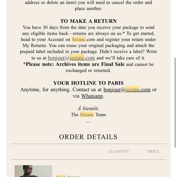 Sezane Suzon - Picture 7 of 7